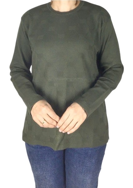 Kadın Mimoza Sade Büyük Beden Anne Bluz