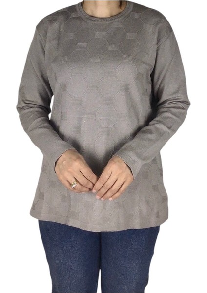 Kadın Mimoza Sade Büyük Beden Anne Bluz