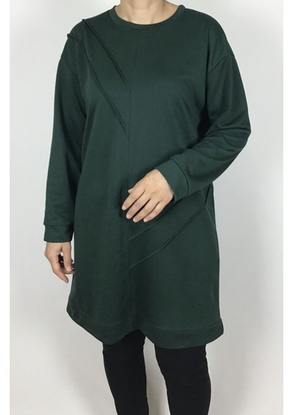 Iki Iplik Kolları ve Etek Ucu Bantlı Mevsimlik Tunik fiyatları