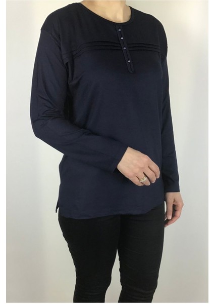 Likralı Turlu Viskon Dikiş Detaylı Penye Bluz modelleri