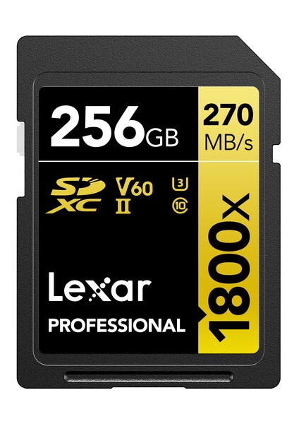 256GB Gold Series 1800X Uhs-Iı Sdxc Hafıza Kartı 270MBS