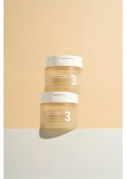 No.3 Radiance Glowing Jumbo Essence Pad - Canlandırıcı, Besleyici, Aydınlatıcı Tonik Ped 150ml