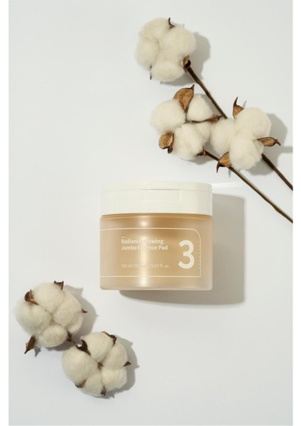 No.3 Radiance Glowing Jumbo Essence Pad - Canlandırıcı, Besleyici, Aydınlatıcı Tonik Ped 150ml