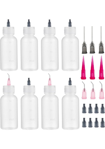 8 Adet Hassas Uçlu Aplikatör Şişesi Boya Kıvırma El Sanatları Için 30ML (Yurt Dışından)
