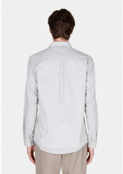 Regular Fit Shirt Neck Düz Erkek Yeşil Uzun Kol Gömlek CL1073846 fiyatları