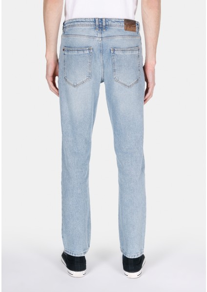 044 Karl Straight Fit Düşük Bel Düz Paça Erkek Mavi Jean Pantolon CL1073395