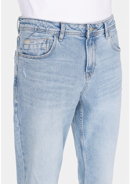 044 Karl Straight Fit Düşük Bel Düz Paça Erkek Mavi Jean Pantolon CL1073395