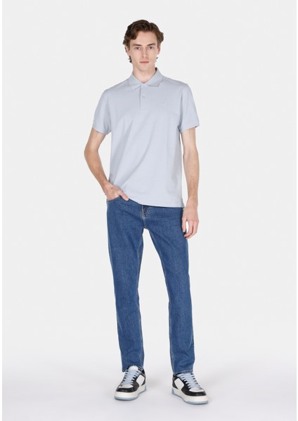 Regular Fit Polo Yaka Düz Erkek Mavi Kısa Kol Tişört CL1073960 modelleri