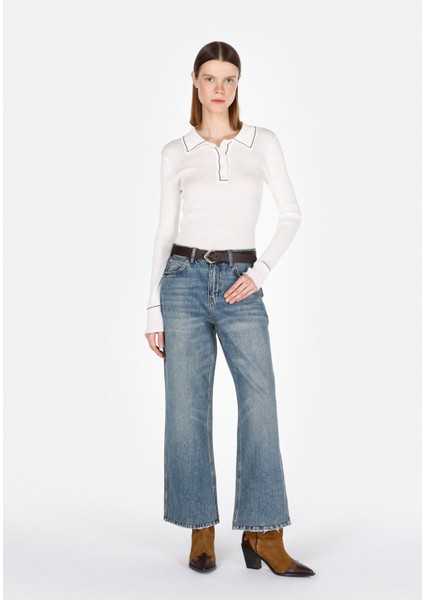 970 Berry Regular Fit Kadın Mavi Jean Pantolon CL1074522