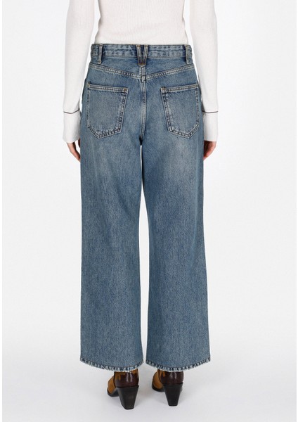 970 Berry Regular Fit Kadın Mavi Jean Pantolon CL1074522