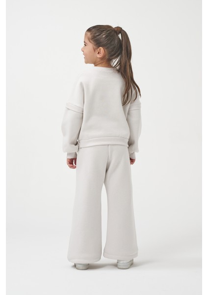 Kız Çocuk Baskılı Oversize Kışlık Eşofman Takımı fiyatları