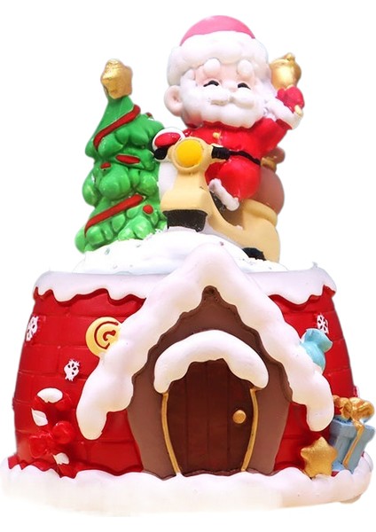 Noel Kristal Top Müzik Kutusu Noel Ağacı Yaşlı Adam Kristal Top Dekorasyon (Yurt Dışından)