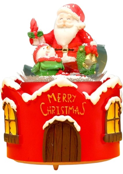 Noel Kristal Top Müzik Kutusu Noel Ağacı Yaşlı Adam Kristal Top Dekorasyon (Yurt Dışından)