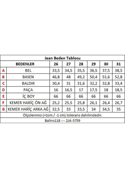Kadın Kot Pantolon 2JA/5759