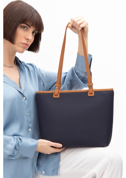 Kadın Kol Çantası BNT 1583 - Lacivert-Camel fiyatları