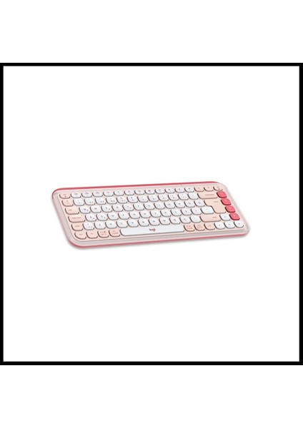 Logıtech Pop Icon Combo, Rose-Beyaz, 920-013077, Kablosuz, Türkçe Q, Klavye Mouse Set