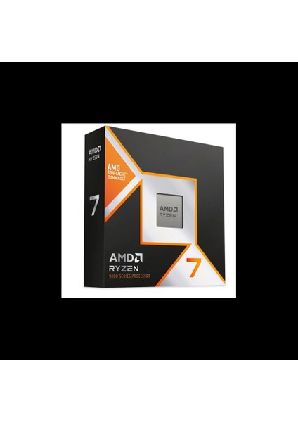 Ryzen 7 9800X3D 8 Core, 4,70-5.20GHZ, 104MB Cache, 120W, Am5 Soket, Box (Kutulu) (Dahili Grafik Var, Fan Yok)