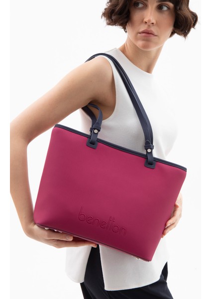 Kadın Kol Çantası BNT 1583 - Mürdüm-Lacivert