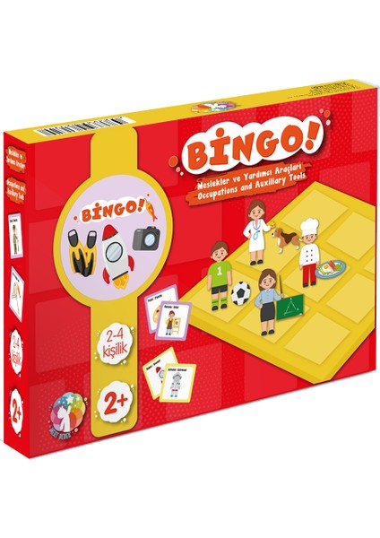 Bingo Oyunu / Meslekler ve Yardımcı Araçları - Occupations And Auxiliary Tools