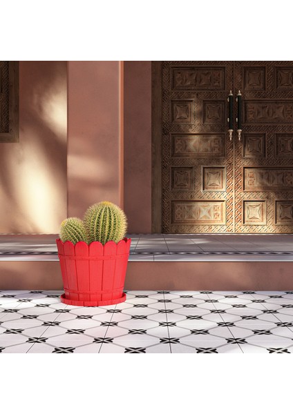 Lüx Küçük Balkon Saksısı Yuvarlak Tüm Renkler Saksı Tabağı Dahil fiyatları