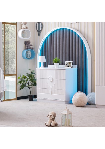 Şifonyer, Vira 3 Çekmeceli Şifonyer - Beyaz