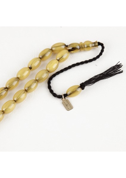 Sıkma Kehribar Beyzi Kesim 9x13.5 mm Tesbih fırsatları