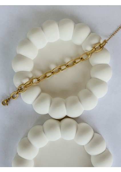 Leyya Jewelery Dokulu Yüzeyli Çelik Halkabileklik fiyatları