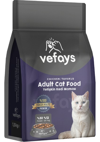 Tavuklu Yetişkin Kedi Maması 1,5 kg