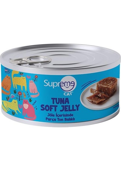 Cat Ton Balıklı Jöle Içerisinde Yetişkin Konserve Kedi Maması 85GR 24LÜ