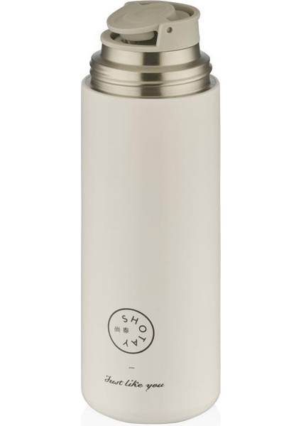 Happy Çelik Termos Matara 470ML Ekru