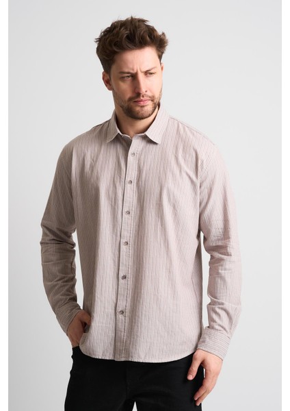Çizgi Desenli Uzun Kollu Erkek Gömlek modelleri