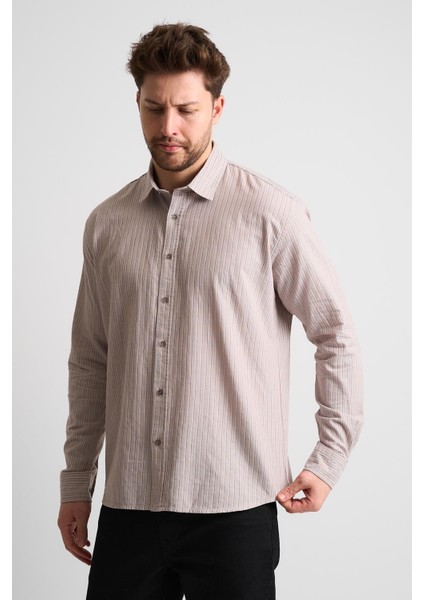 Çizgi Desenli Uzun Kollu Erkek Gömlek indirimleri