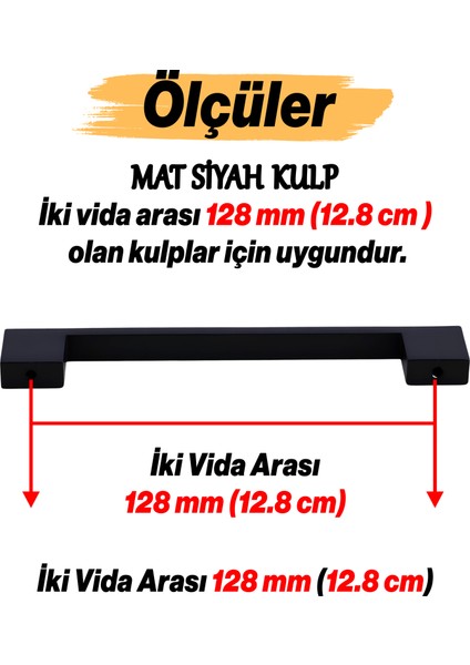 Dar Köprü Kulp 128 mm Mat Siyah Metal Mobilya Mutfak Çekmece Dolap Dolabı Kapak Kulpu 12.8 cm fiyatları