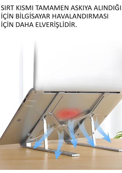 Yeni Nesil Laptop Yükseltici Stand Ayarlanabilir Macbook Notebook 1. Sınıf Paslanmaz Aleminyum Alışım modelleri