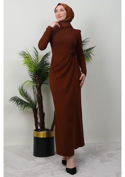 Sedef Güllü Elbise Kahve modelleri