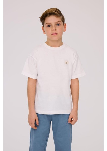 Bg Store Erkek Çocuk Ekru Tshirt