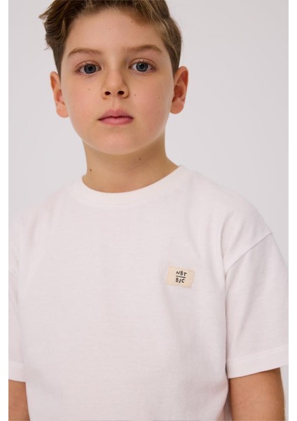 Bg Store Erkek Çocuk Ekru Tshirt