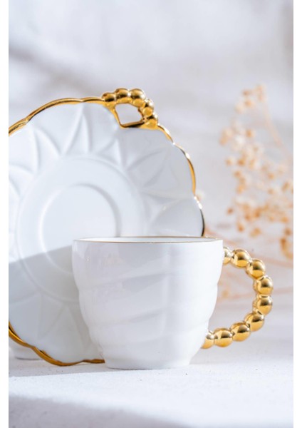Daisy 6 Kişilik Kahve Fincanı Takımı - 90 Ml