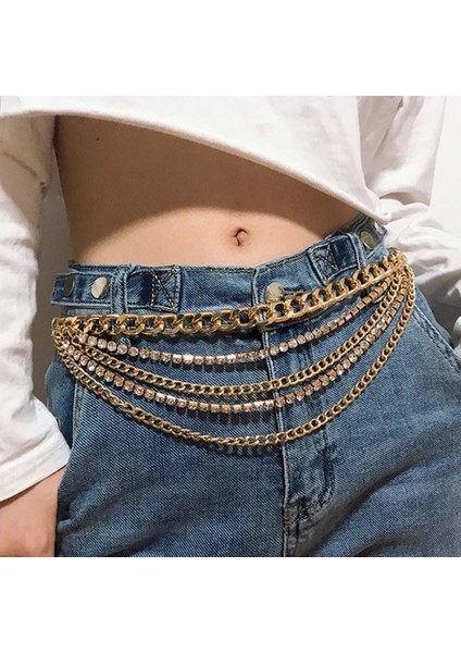 Çok Tabakalı Bel Kot Pantolon Gö (Yurt Dışından) fiyatları