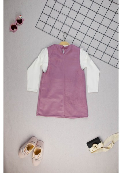 Zarif Bayramlık Kız Çocuk Takım – Dantelli Bluz & Kadife Elbise Prenseslere Özel Kız Çocuk Salopet fırsatları