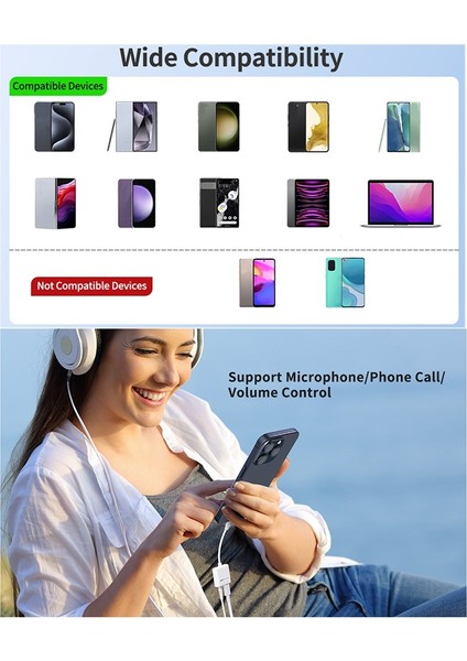 Usb-C - 35 mm Ses Şarj Adaptörü 60 W Pd Type C Aux Dönüştürücü (Yurt Dışından) fırsatları