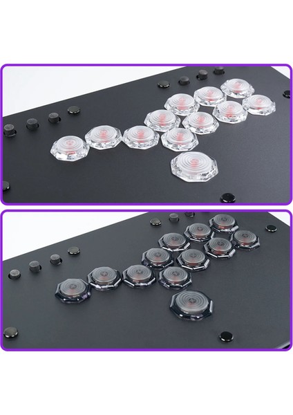 Arcade Dövüş Klavyesi Kristal Tokalı Düğmeler Düşük Profilli Anahtar B (Yurt Dışından) modelleri