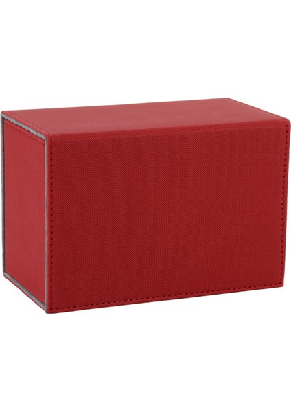 Kart Destesi Kutusu, Flip Zar Tepsili Premium Kart Kutusu, Kırmızı (Yurt Dışından)