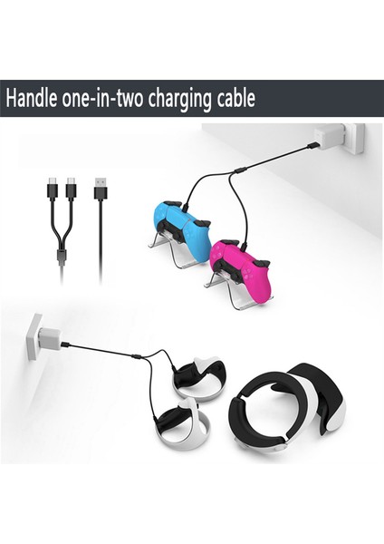 Ps Vr2 Saplı Tip-C Için 2'si 1 Arada USB Şarj Kablosu (Yurt Dışından) indirimleri