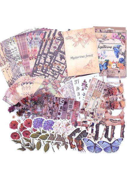 Scrapbook Malzemeleri 361 Adet Vintage Estetik Scrapbook Seti (Yurt Dışından)