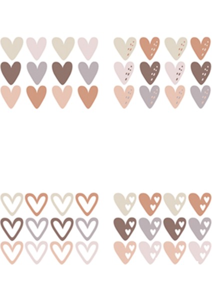 144 Adet Kalp Bohem Tarzı Boho Kendinden Yapışkanlı Duvar Çıkartmaları (Yurt Dışından) fiyatları