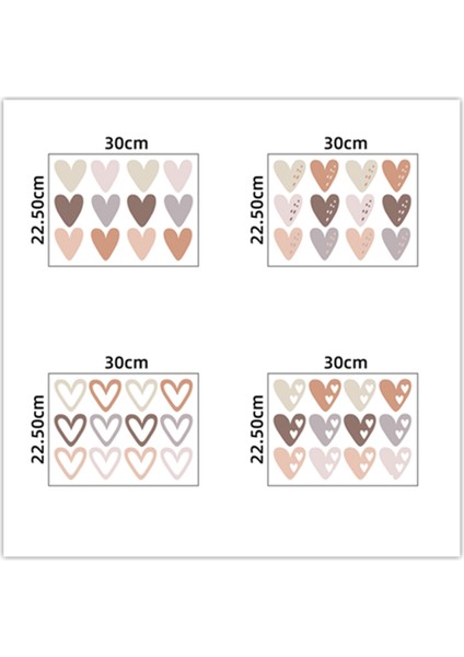 144 Adet Kalp Bohem Tarzı Boho Kendinden Yapışkanlı Duvar Çıkartmaları (Yurt Dışından) modelleri