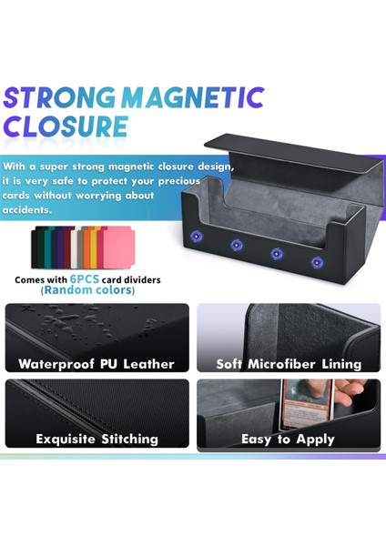 Kart Saklama Kutusu Ticaret Kartları Için, Pu Kart Deste Kutusu, Siyah (Yurt Dışından) indirimleri