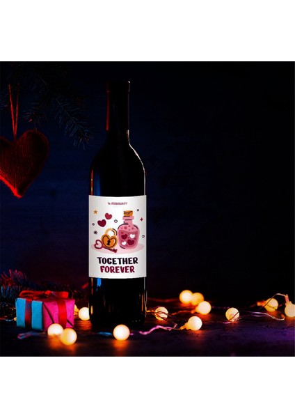 6 Adetpaket Sevgililer Günü Dekorasyonu Şarap Şişesi Çıkartmaları (Yurt Dışından) modelleri