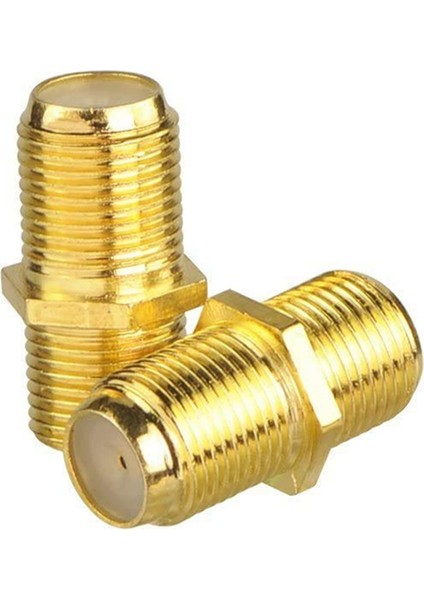 Adet Koaksiyel Kablo Konnektörü Rg6 F Tipi Altın Kaplamalı Adaptör (Yurt Dışından) indirimleri